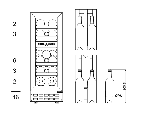 mQuvée vinkyl, WineCave 700 30D, svart mQuvée vinkyl, WineCave 700 30D, svart
