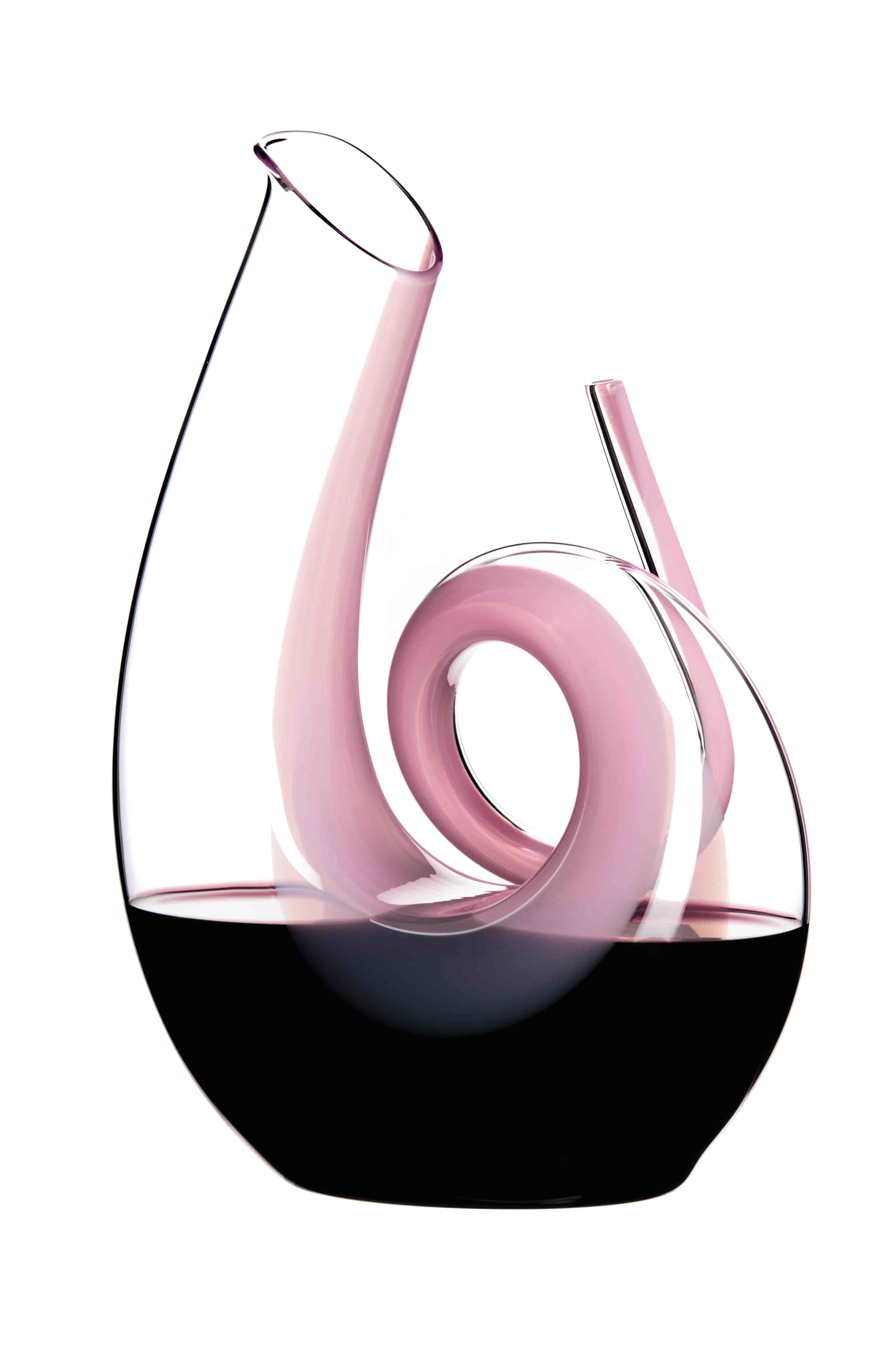 Riedel, Karaff Curly Pink, Decanter Handmade Riedel, Karaff Curly Pink, Decanter Handmade