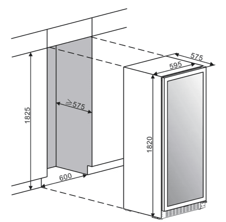 Mquvée, Vinlagringsskåp - Velvet 125 Glass Premium "Rail" Package