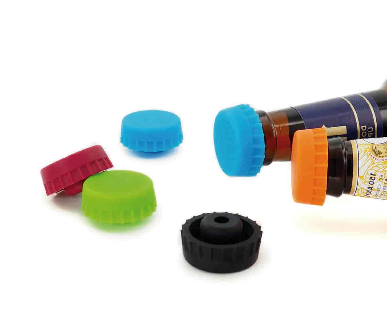 PULLTEX, Silicone beer stopper 2-pack svart/mix färg PULLTEX, Silicone beer stopper 2-pack svart/mix färg