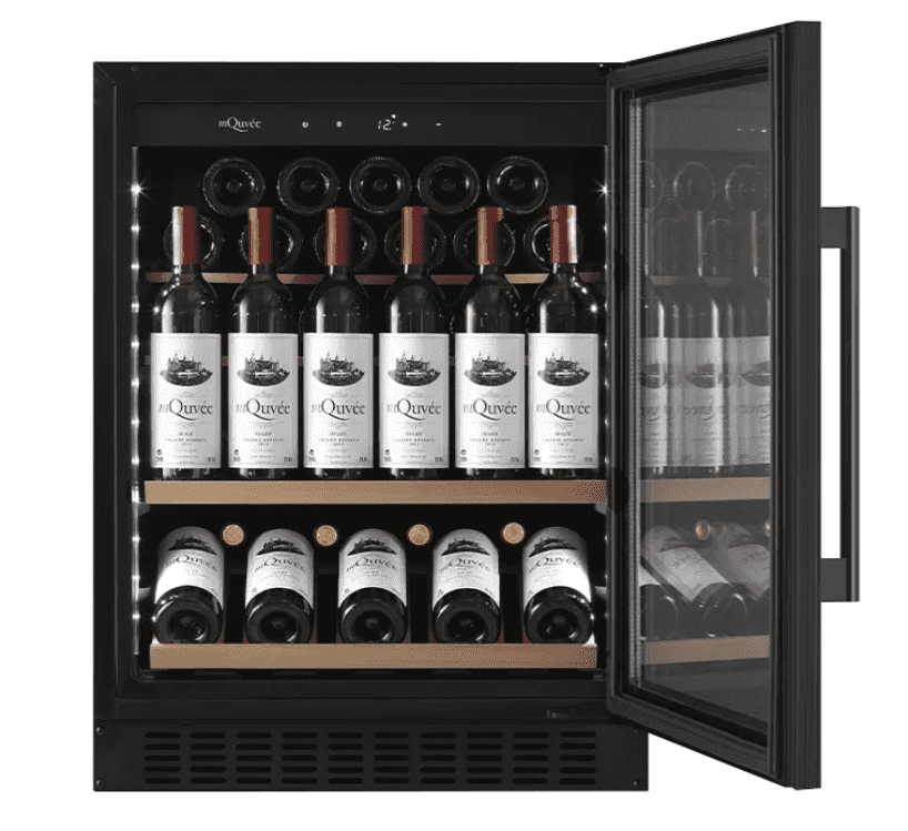 mQuvée, Inbyggbar vinkyl - WineCave 700 60S Anthracite Black mQuvée, Inbyggbar vinkyl - WineCave 700 60S Anthracite Black